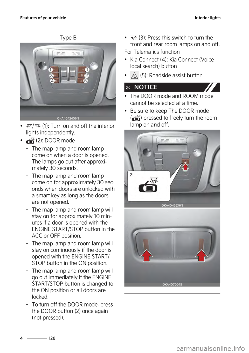 KIA SEDONA 2023  Owners Manual ��F�B�U�V�S�F�T��P�G��Z�P�V�S��W�F�I�J�D�M�F
���
�
�*�O�U�F�S�J�P�S��M�J�H�I�U�T
�5�Z�Q�F��#
