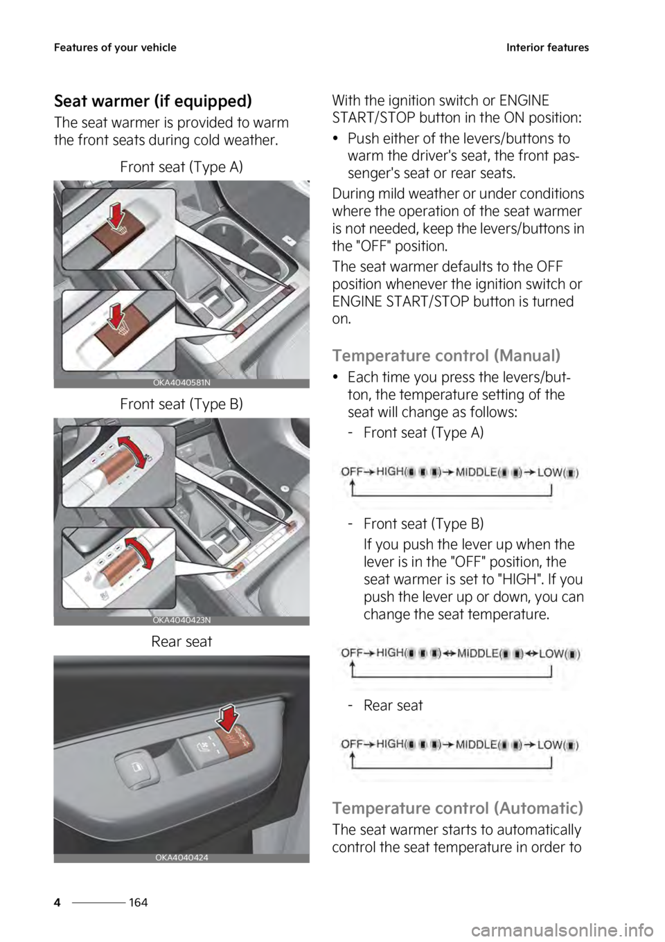 KIA SEDONA 2023  Owners Manual ��F�B�U�V�S�F�T��P�G��Z�P�V�S��W�F�I�J�D�M�F
���
�
�*�O�U�F�S�J�P�S��G�F�B�U�V�S�F�T
�4�F�B�U��X�B�S�N�F�S��	�J�G��F�R�V�J�Q�Q�F�E�

�5�I�F��T�F�B�U��X�B�S�N�F�S��J�T��Q�S�P�W�J�E�F�E�