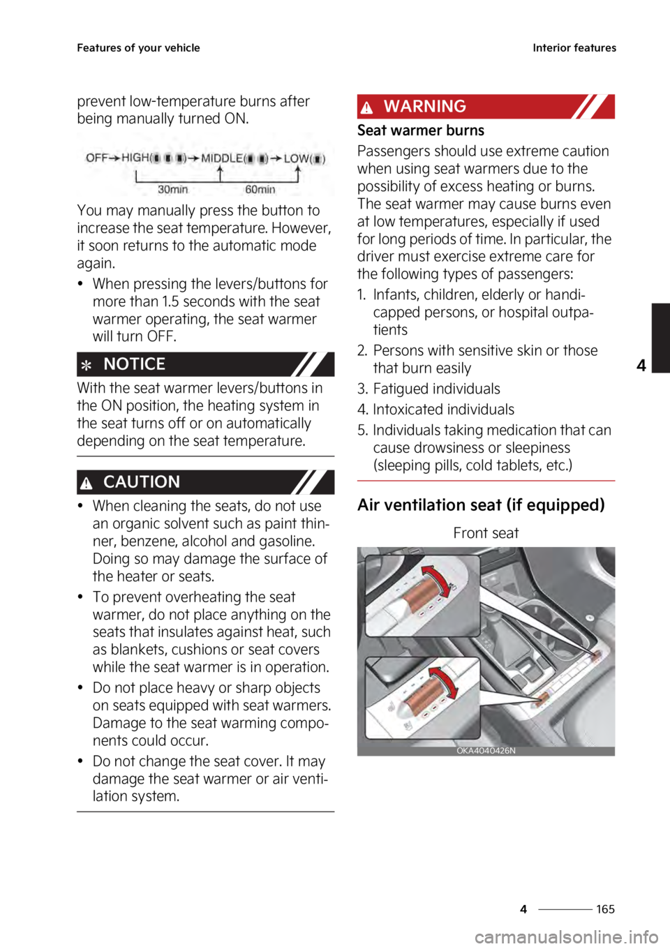 KIA SEDONA 2023  Owners Manual ���
�
�
��F�B�U�V�S�F�T��P�G��Z�P�V�S��W�F�I�J�D�M�F�*�O�U�F�S�J�P�S��G�F�B�U�V�S�F�T
�Q�S�F�W�F�O�U��M�P�X��U�F�N�Q�F�S�B�U�V�S�F��C�V�S�O�T��B�G�U�F�S�
�C�F�J�O�H��N�B�O�V�B�M�M�Z��