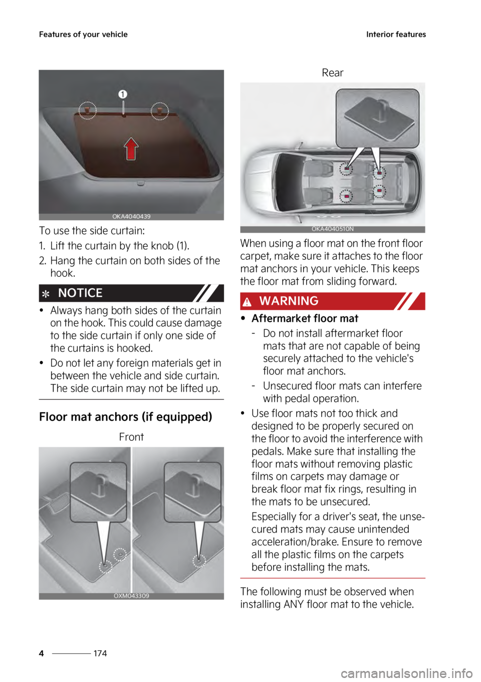 KIA SEDONA 2023  Owners Manual ��F�B�U�V�S�F�T��P�G��Z�P�V�S��W�F�I�J�D�M�F
���
�
�*�O�U�F�S�J�P�S��G�F�B�U�V�S�F�T
�5�P��V�T�F��U�I�F��T�J�E�F��D�V�S�U�B�J�O�
�� �-�J�G�U��U�I�F��D�V�S�U�B�J�O��C�Z��U�I�F��L�O