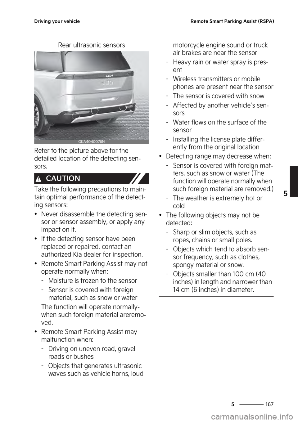 KIA SEDONA 2023  Owners Manual ���
�
�
�%�S�J�W�J�O�H��Z�P�V�S��W�F�I�J�D�M�F�3�F�N�P�U�F��4�N�B�S�U��1�B�S�L�J�O�H��"�T�T�J�T�U��	�3�4�1�"�

�3�F�B�S��V�M�U�S�B�T�P�O�J�D��T�F�O�T�P�S�T
�3�F�G�F�S��U�P��U�I�F��Q�J�