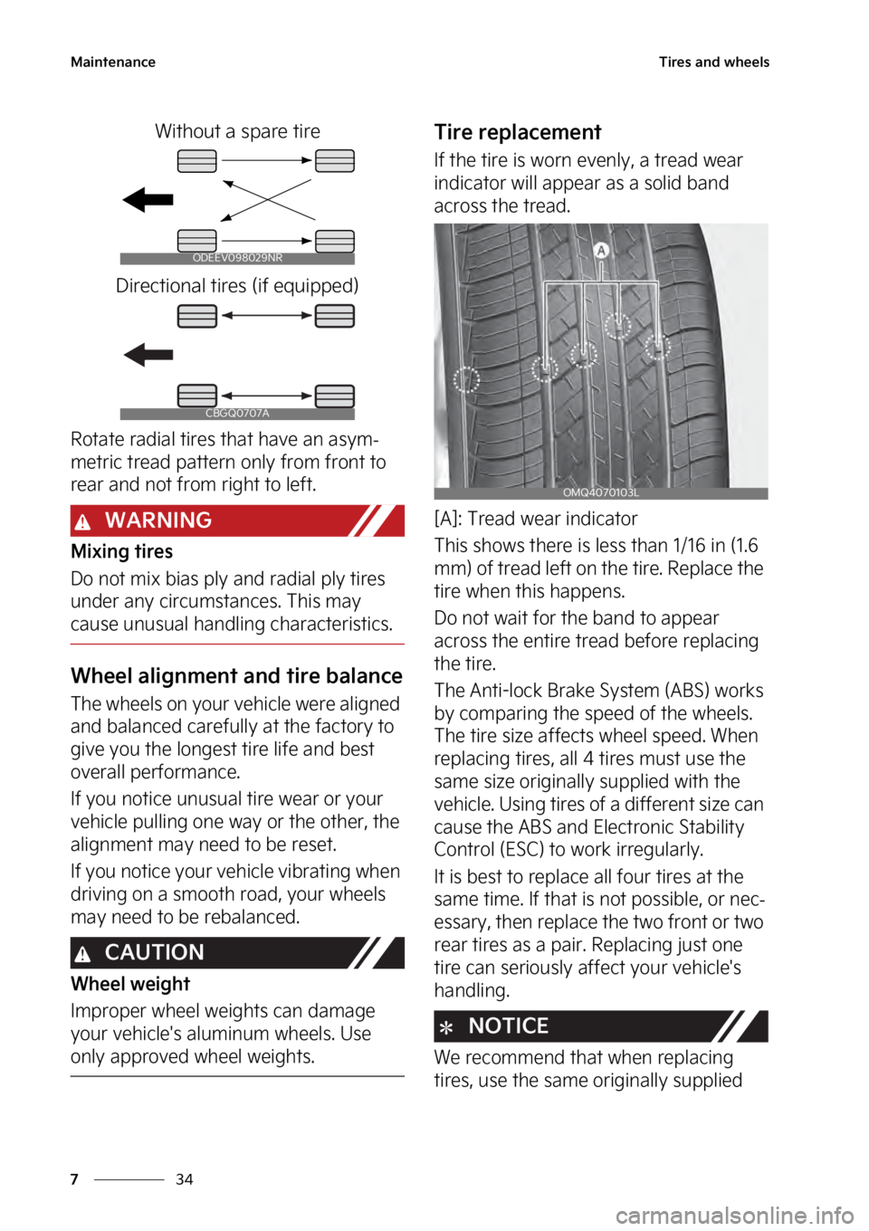 KIA SEDONA 2023  Owners Manual �.�B�J�O�U�F�O�B�O�D�F
��
�
�5�J�S�F�T��B�O�E��X�I�F�F�M�T
�8�J�U�I�P�V�U��B��T�Q�B�S�F��U�J�S�F
�%�J�S�F�D�U�J�P�O�B�M��U�J�S�F�T��	�J�G��F�R�V�J�Q�Q�F�E�

�3�P�U�B�U�F��S�B�E�J�B�M��U�J