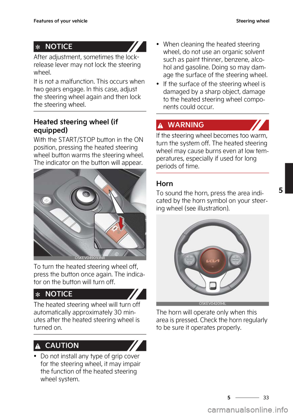 KIA SOUL EV 2023  Owners Manual ��
�
�
��F�B�U�V�S�F�T��P�G��Z�P�V�S��W�F�I�J�D�M�F�4�U�F�F�S�J�O�H��X�I�F�F�M
�/�0�5�*�$�&
�"�G�U�F�S��B�E�K�V�T�U�N�F�O�U�
��T�P�N�F�U�J�N�F�T��U�I�F��M�P�D�L�
�S�F�M�F�B�T�F��M�F�W�F