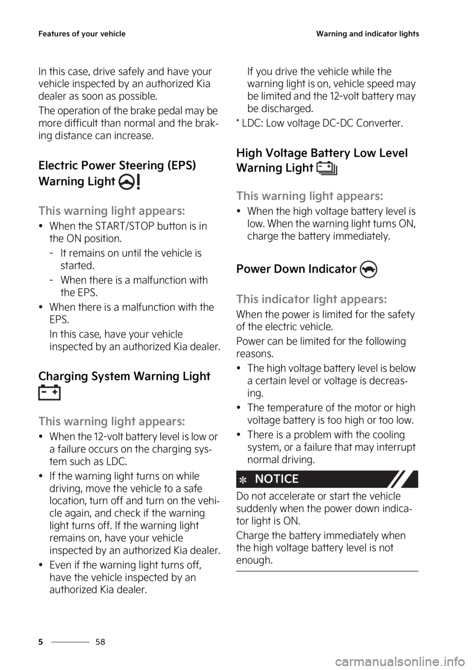 KIA SOUL EV 2023  Owners Manual ��F�B�U�V�S�F�T��P�G��Z�P�V�S��W�F�I�J�D�M�F
��
�
�8�B�S�O�J�O�H��B�O�E��J�O�E�J�D�B�U�P�S��M�J�H�I�U�T
�*�O��U�I�J�T��D�B�T�F�
��E�S�J�W�F��T�B �G�F�M�Z��B�O�E��I�B�W�F��Z�P�V�S�
�W