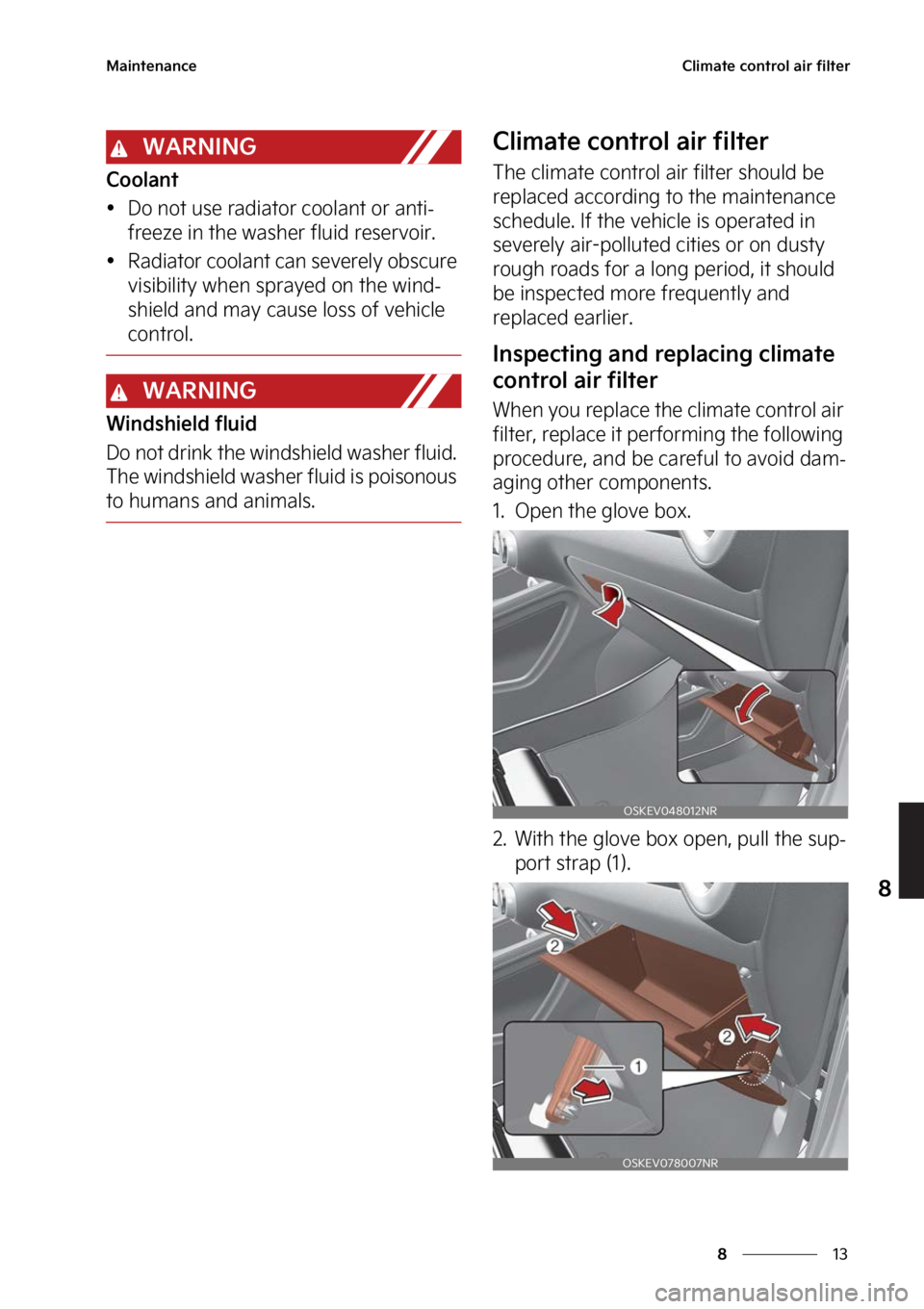 KIA SOUL EV 2023  Owners Manual ��
�
�
�.�B�J�O�U�F�O�B�O�D�F�$�M�J�N�B�U�F��D�P�O�U�S�P�M��B�J�S��G�J�M�U�F�S
�8�"�3�/�*�/�(
�$�P�P�M�B�O�U
