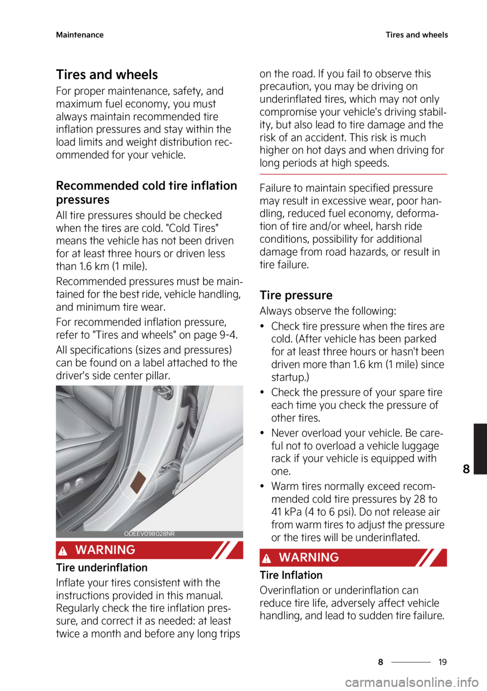 KIA SOUL EV 2023  Owners Manual ��
�
�
�.�B�J�O�U�F�O�B�O�D�F�5�J�S�F�T��B�O�E��X�I�F�F�M�T
�5�J�S�F�T��B�O�E��X�I�F�F�M�T
��P�S��Q�S�P�Q�F�S��N�B�J�O�U�F�O�B�O�D�F�
��T�B�G�F�U�Z�
��B�O�E�
�N�B�Y�J�N�V�N��G�V�F�M��F