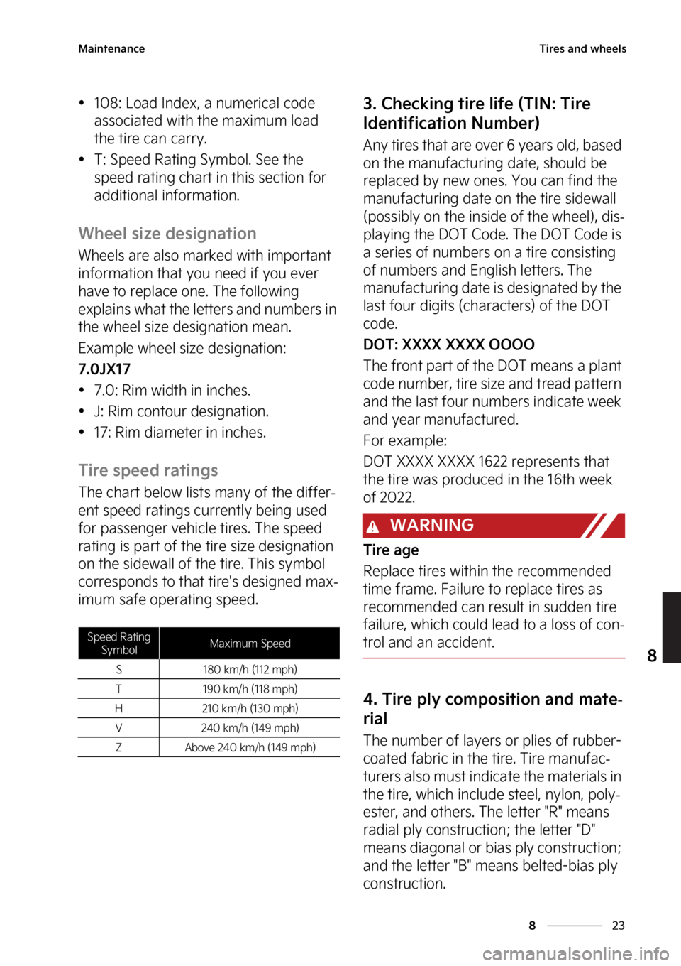 KIA SOUL EV 2023  Owners Manual ��
�
�
�.�B�J�O�U�F�O�B�O�D�F�5�J�S�F�T��B�O�E��X�I�F�F�M�T
