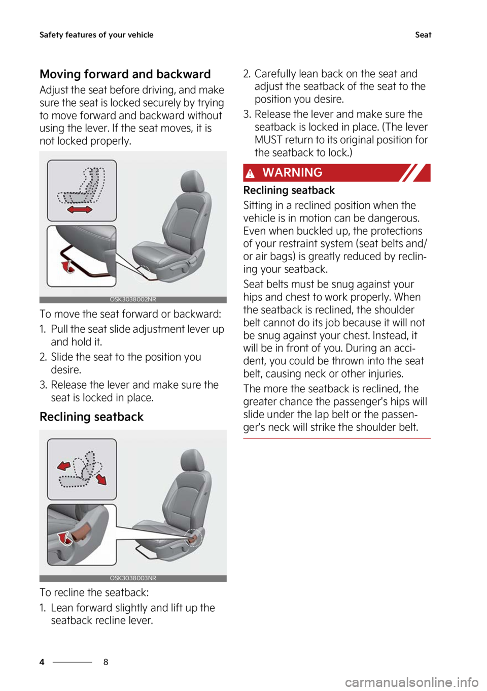 KIA SOUL EV 2023 Manual Online �4�B�G�F�U�Z��G�F�B�U�V�S�F�T��P�G��Z�P�V�S��W�F�I�J�D�M�F
�
�
�4�F�B�U
�.�P�W�J�O�H��G�P�S�X�B�S�E��B�O�E��C�B�D�L�X�B�S�E
�"�E�K�V�T�U��U�I�F��T�F�B�U��C�F�G�P�S�F��E�S�J�W�J�O�H�
��B�