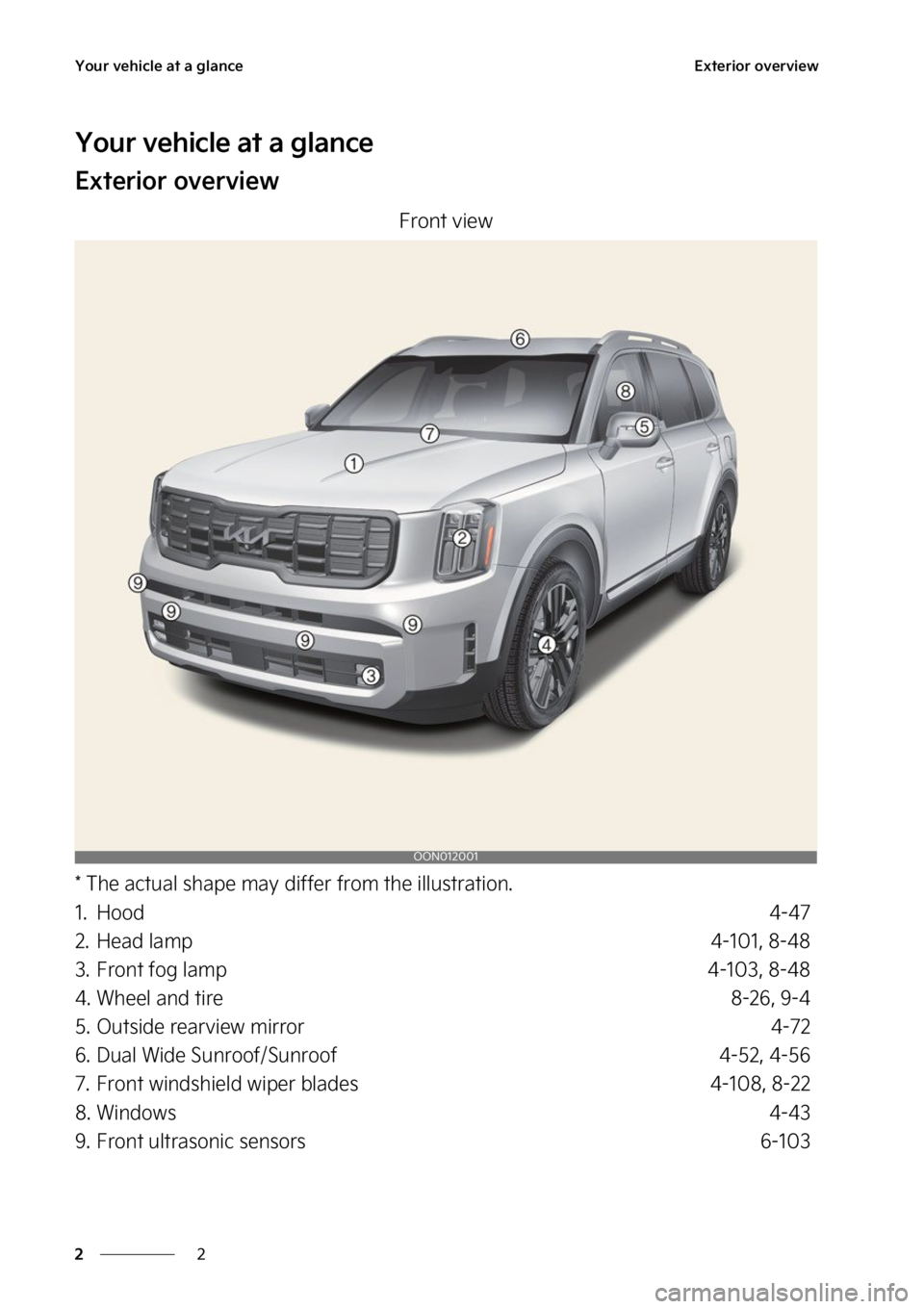 KIA TELLURIDE 2023 User Guide �:�P�V�S��W�F�I�J�D�M�F��B�U��B��H�M�B�O�D�F
�
�
�&�Y�U�F�S�J�P�S��P�W�F�S�W�J�F�X
�:�P�V�S��W�F�I�J�D�M�F��B�U��B��H�M�B�O�D�F
�&�Y�U�F�S�J�P�S��P�W�F�S�W�J�F�X
��S�P�O�U��W�J�F�X
���