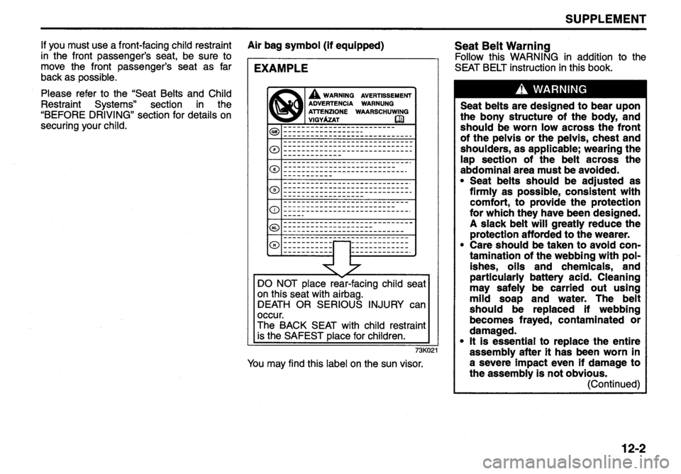 SUZUKI ALTO 2010 Owners Manual SUZUKI ALTO 2010 Owners Manual