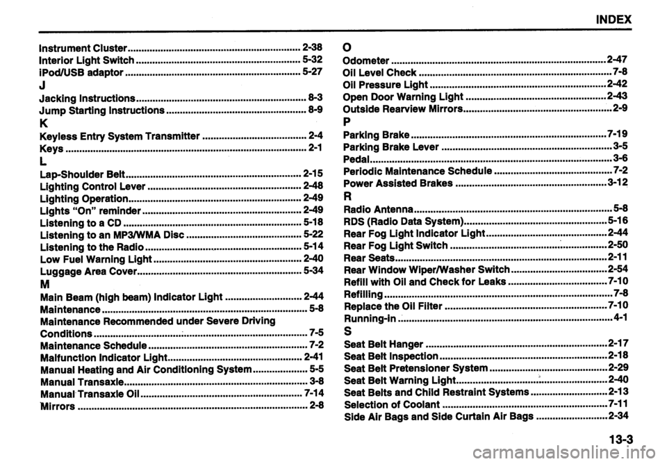 SUZUKI ALTO 2009  Owners Manual 