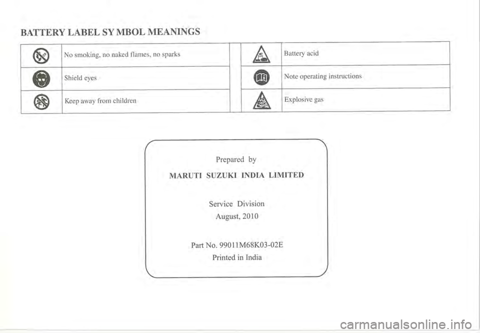 SUZUKI ALTO 2009 Owners Manual SUZUKI ALTO 2009 Owners Manual