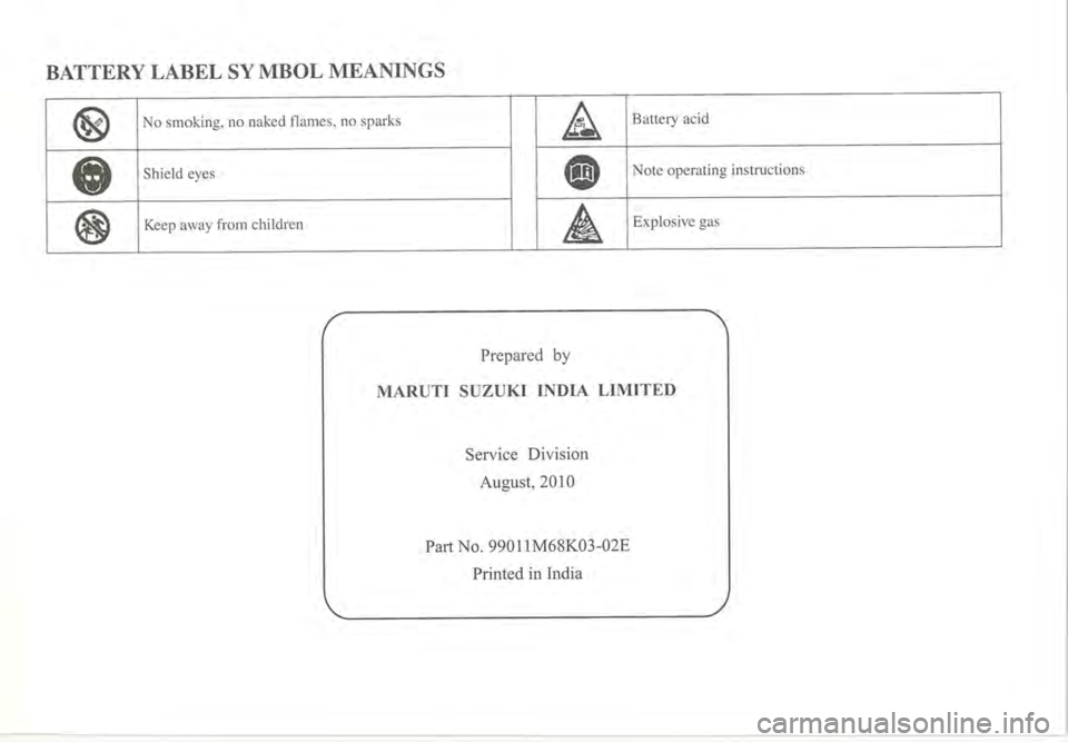 SUZUKI ALTO 2009  Owners Manual 