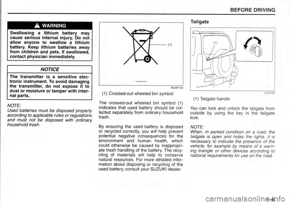 SUZUKI JIMNY 2006 User Guide 