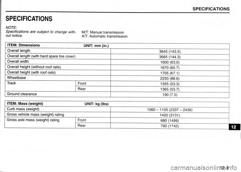 SUZUKI JIMNY 2007 Owners Manual SUZUKI JIMNY 2007 Owners Manual