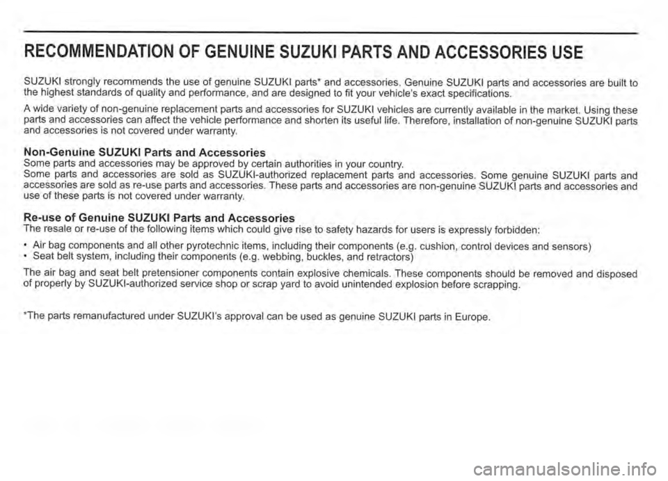 SUZUKI SWIFT 2020  Owners Manual 