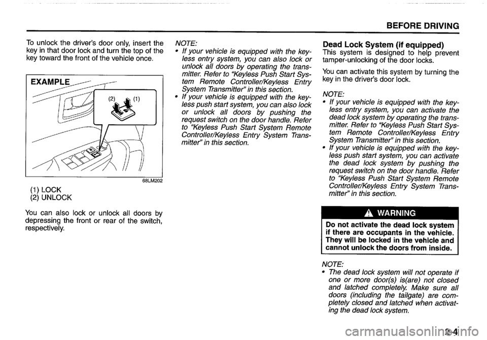 SUZUKI SWIFT 2014 Owners Manual 