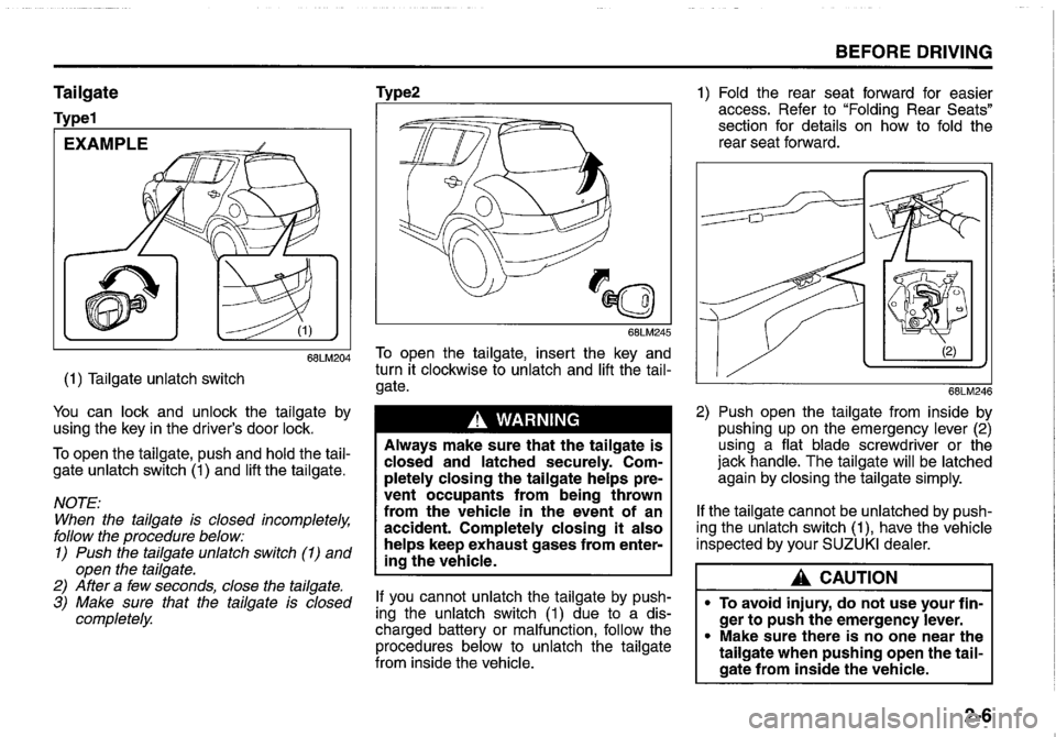 SUZUKI SWIFT 2014 Owners Manual 