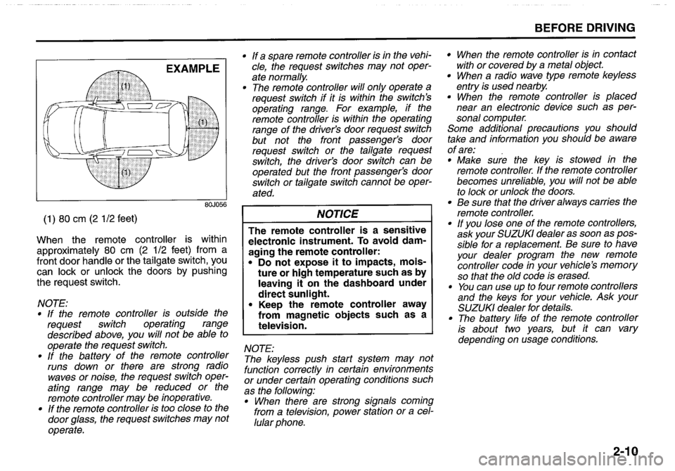 SUZUKI SWIFT 2014 Owners Manual 