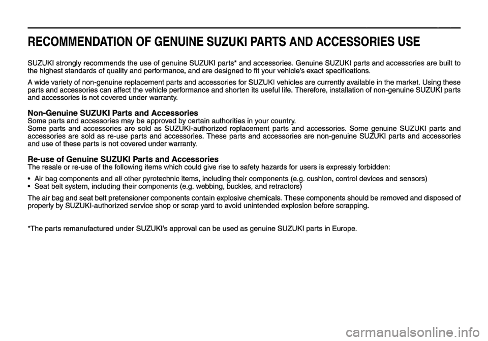 SUZUKI SWIFT 2014  Owners Manual 