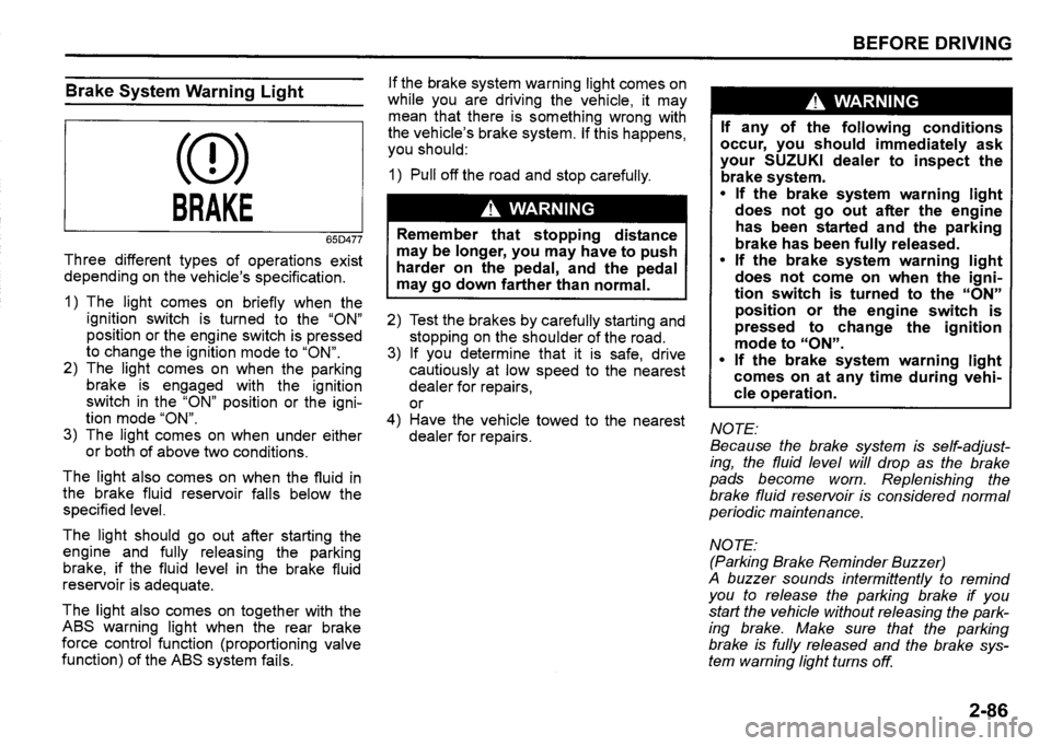 SUZUKI SX4 2020 Owners Manual SUZUKI SX4 2020 Owners Manual