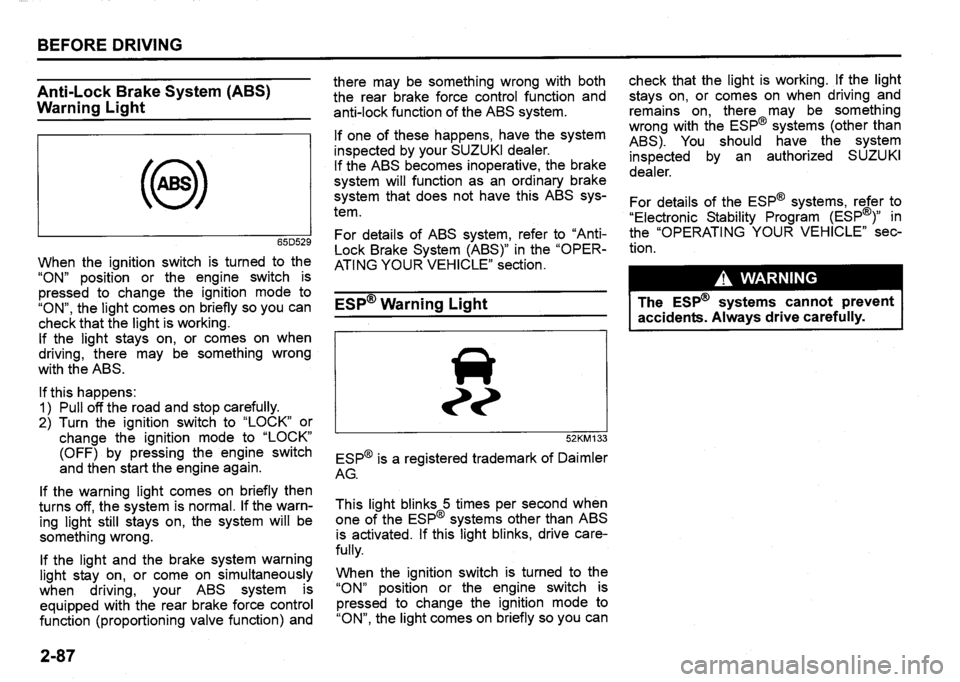 SUZUKI SX4 2020 Owners Manual SUZUKI SX4 2020 Owners Manual