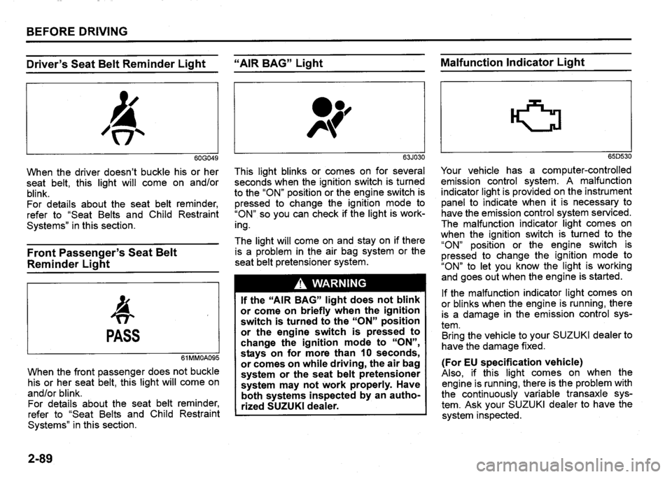 SUZUKI SX4 2020 Owners Manual SUZUKI SX4 2020 Owners Manual