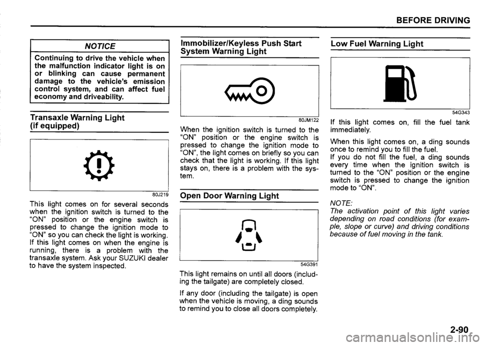 SUZUKI SX4 2020 Owners Manual SUZUKI SX4 2020 Owners Manual