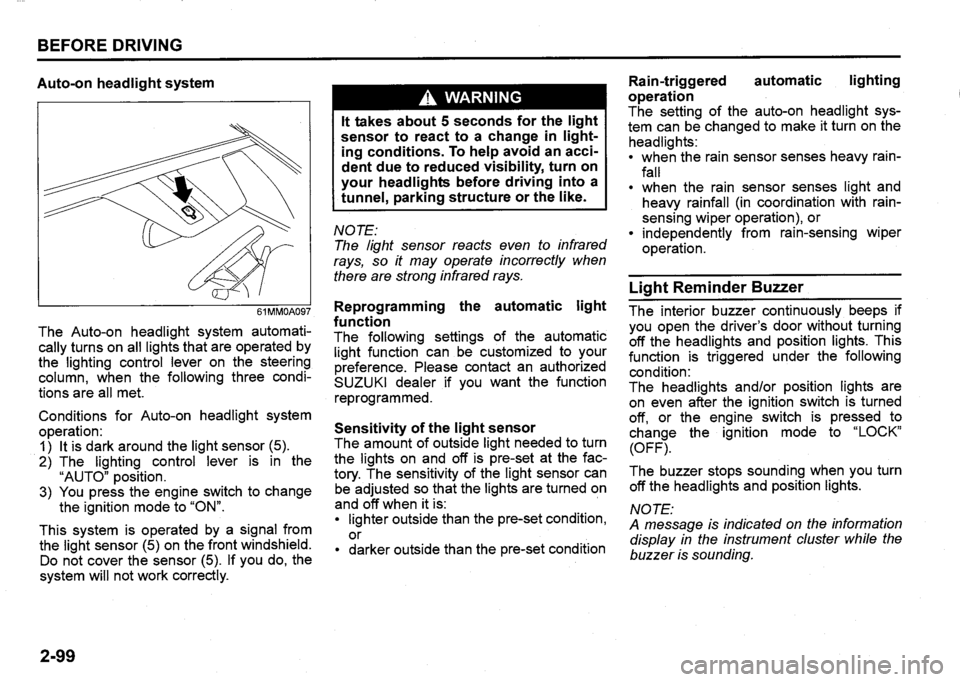 SUZUKI SX4 2020 Owners Manual SUZUKI SX4 2020 Owners Manual