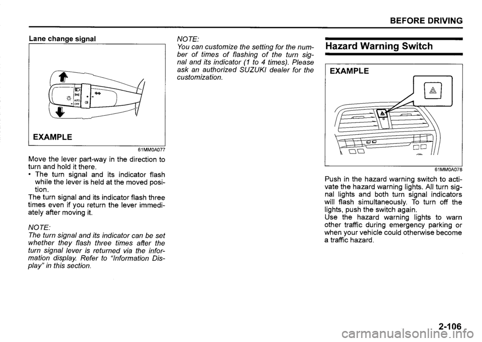 SUZUKI SX4 2020 Owners Manual SUZUKI SX4 2020 Owners Manual