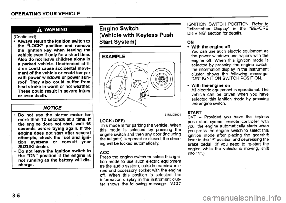 SUZUKI SX4 2020 Owners Manual SUZUKI SX4 2020 Owners Manual