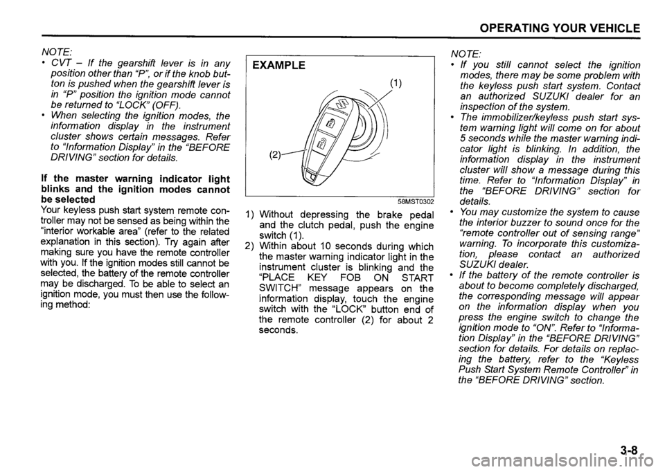 SUZUKI SX4 2020 Owners Manual SUZUKI SX4 2020 Owners Manual