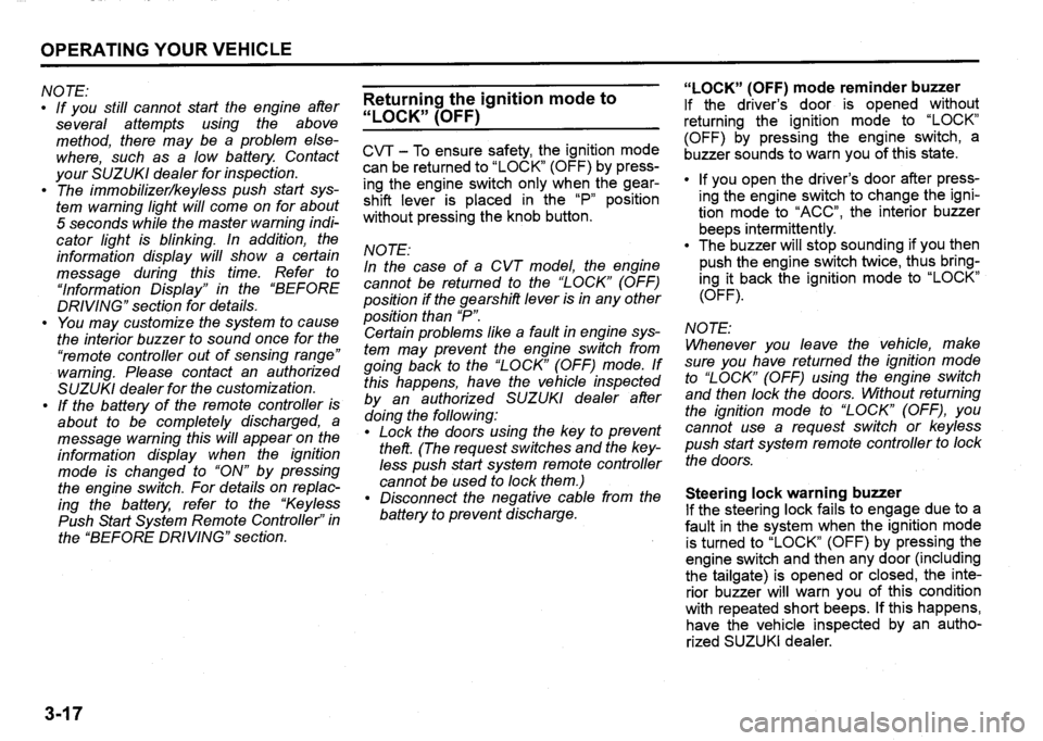 SUZUKI SX4 2020 Owners Manual SUZUKI SX4 2020 Owners Manual