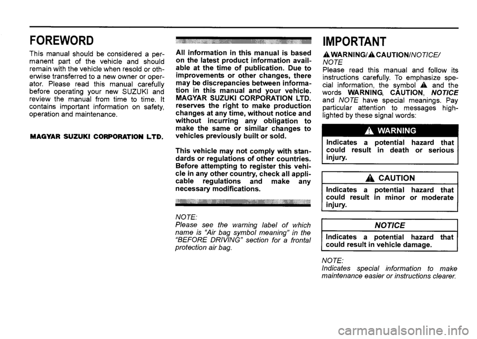 SUZUKI SX4 2018  Owners Manual 