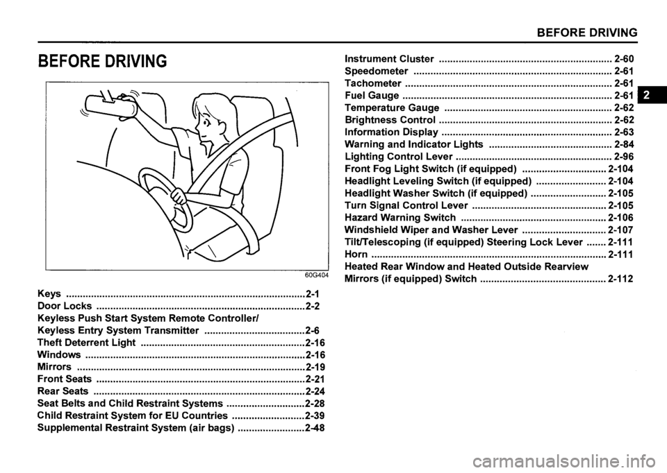 SUZUKI SX4 2022 Owners Manual 