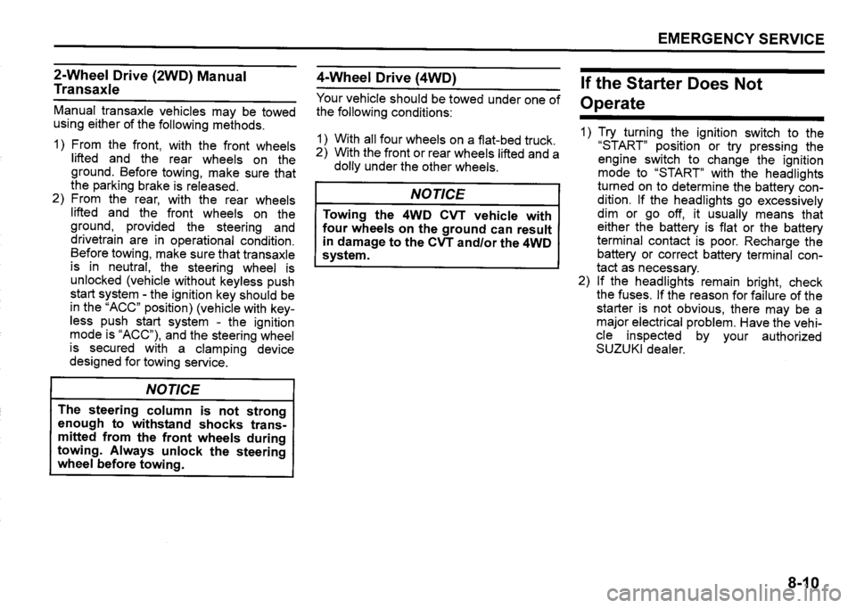 SUZUKI SX4 2020 Owners Manual SUZUKI SX4 2020 Owners Manual