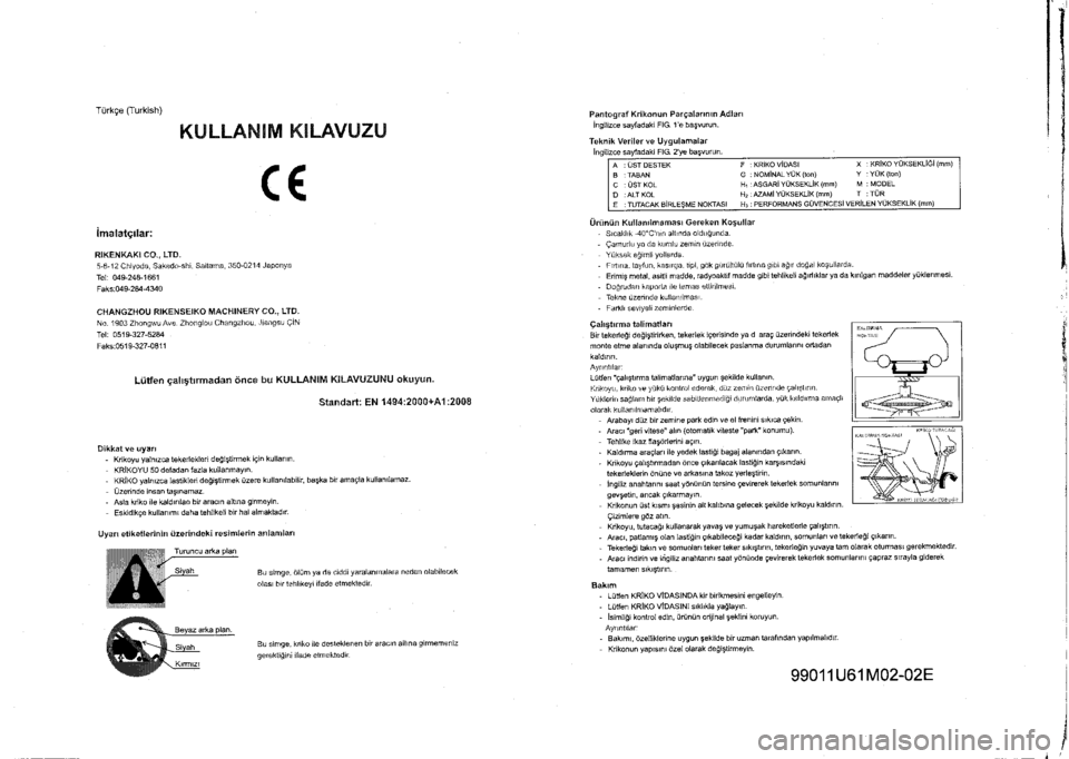 SUZUKI SX4 2022 Owners Manual SUZUKI SX4 2022 Owners Manual