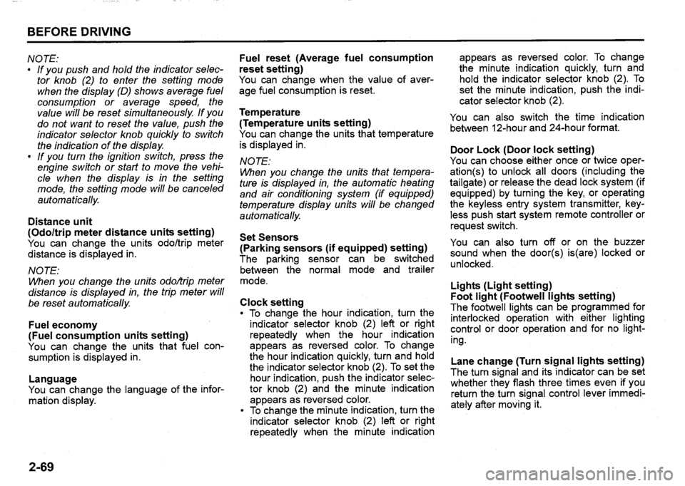 SUZUKI SX4 2020 Owners Manual SUZUKI SX4 2020 Owners Manual