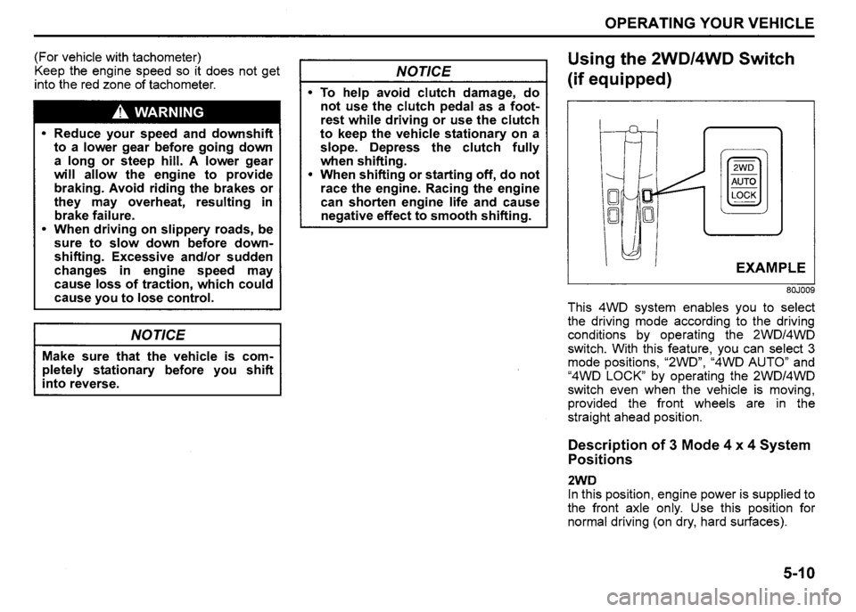 SUZUKI SX4 2009 Owners Manual SUZUKI SX4 2009 Owners Manual
