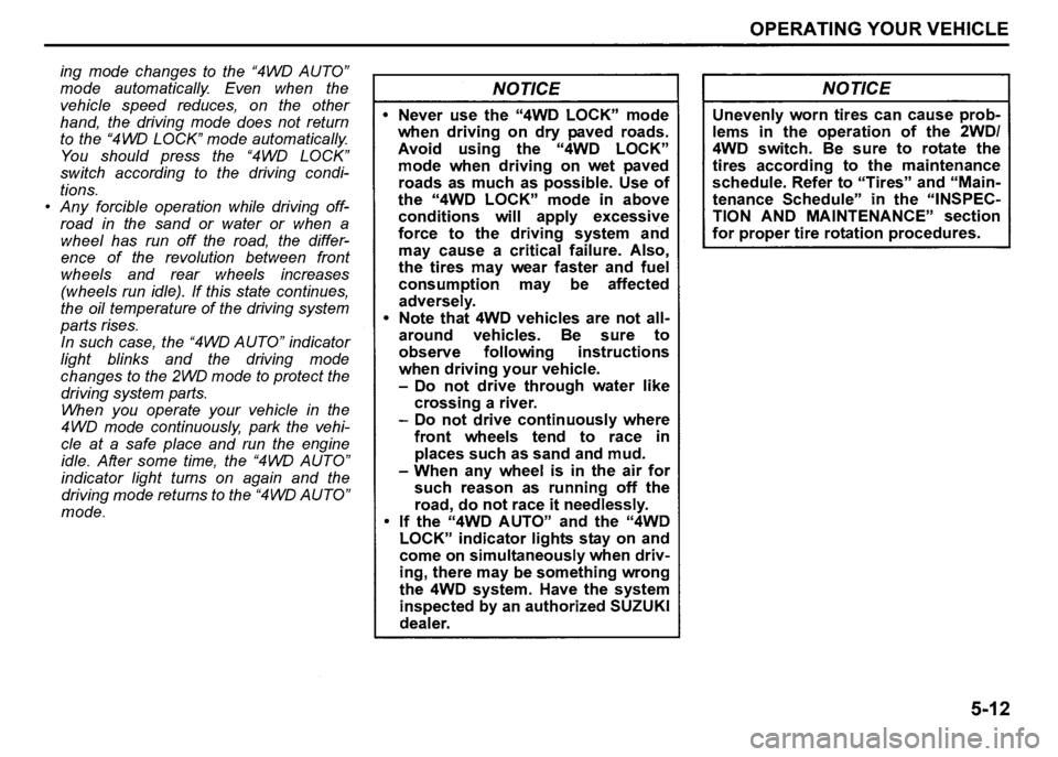 SUZUKI SX4 2009  Owners Manual 