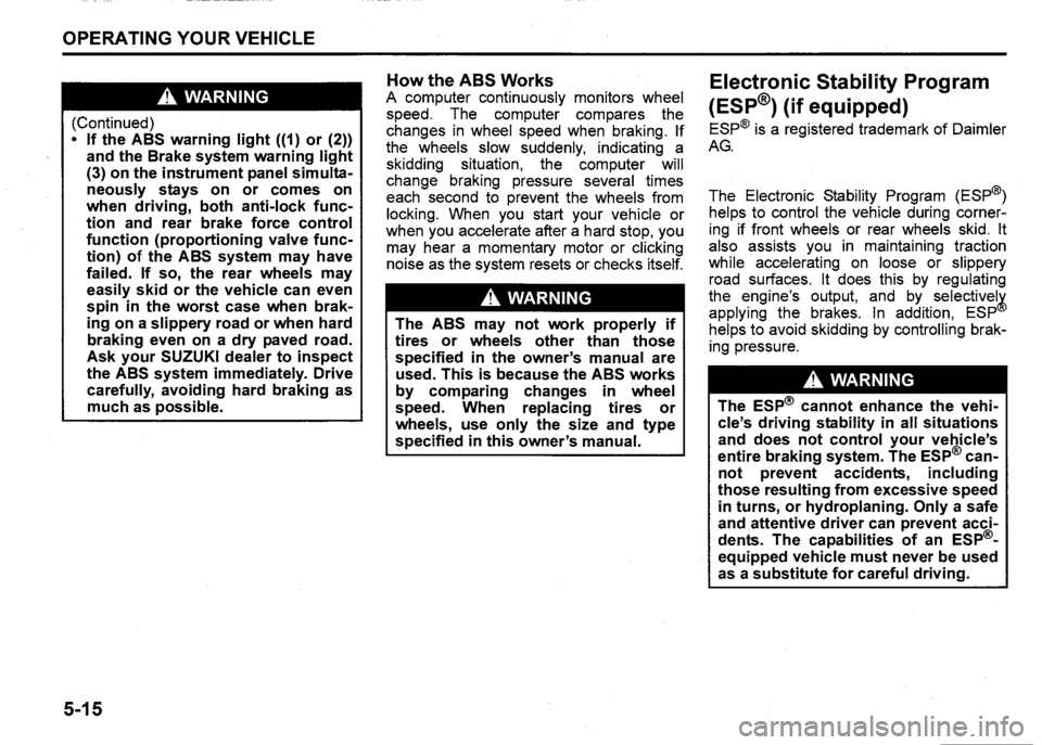 SUZUKI SX4 2009  Owners Manual 