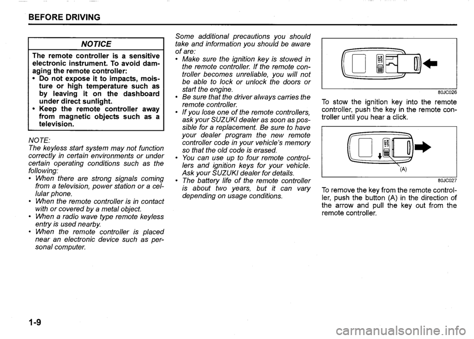 SUZUKI SX4 2012 User Guide SUZUKI SX4 2012 User Guide