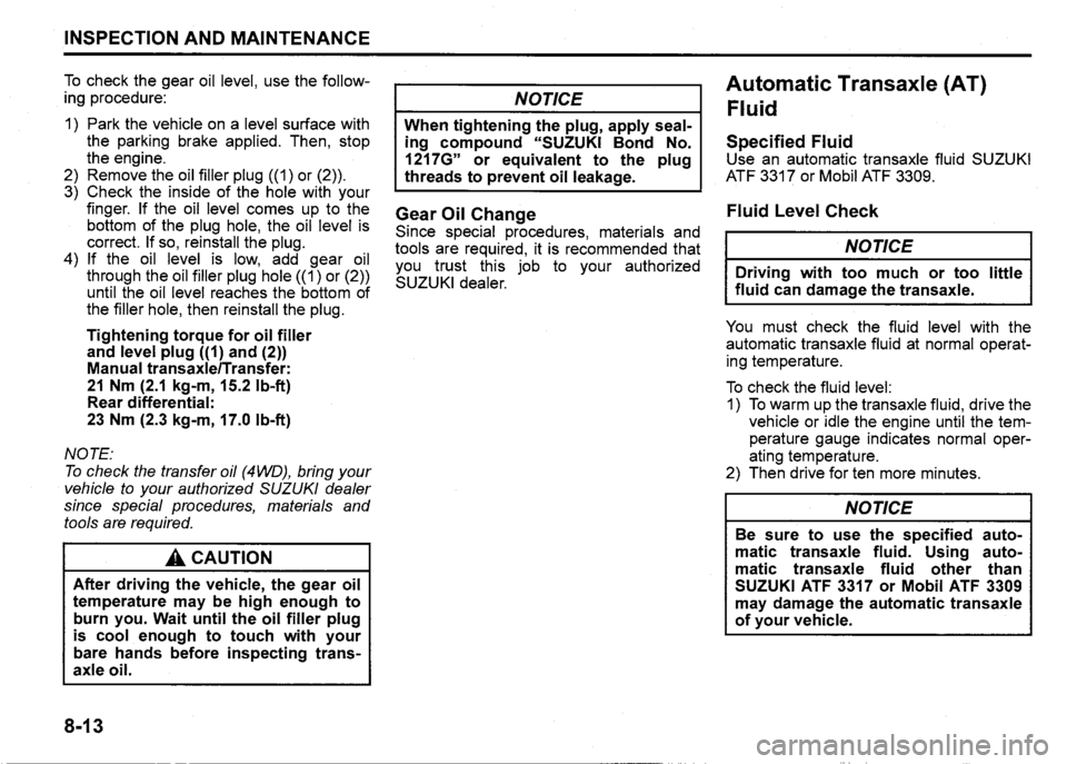 SUZUKI SX4 2009  Owners Manual 