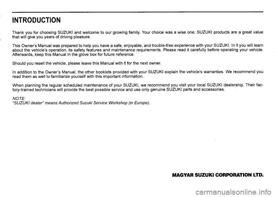SUZUKI SX4 2012  Owners Manual 