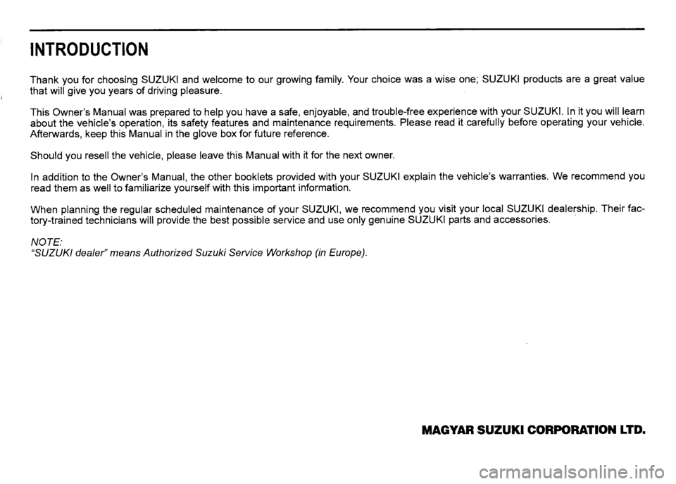 SUZUKI SX4 2011  Owners Manual 