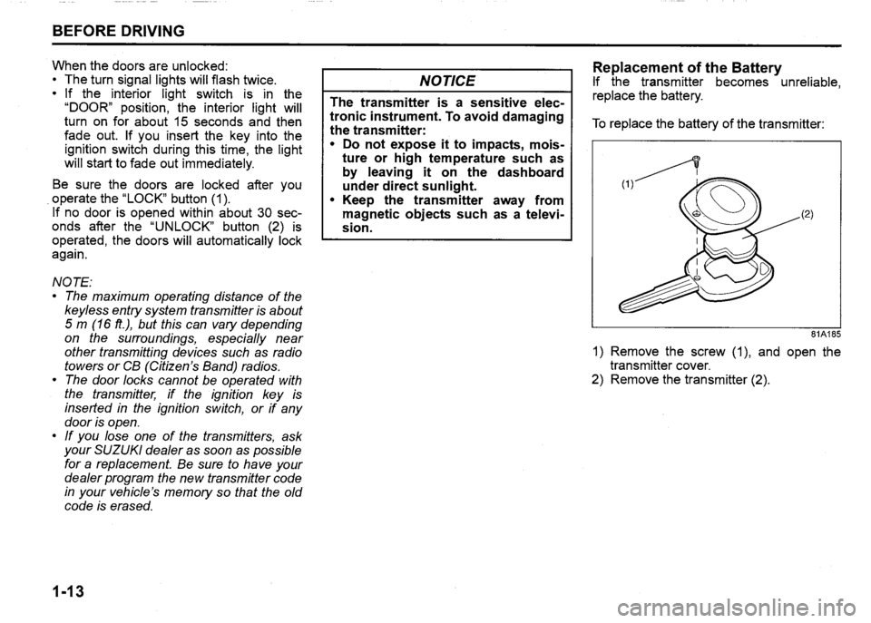 SUZUKI SX4 2009 Owners Manual SUZUKI SX4 2009 Owners Manual