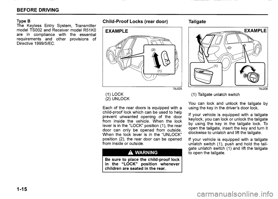 SUZUKI SX4 2009 Owners Manual SUZUKI SX4 2009 Owners Manual