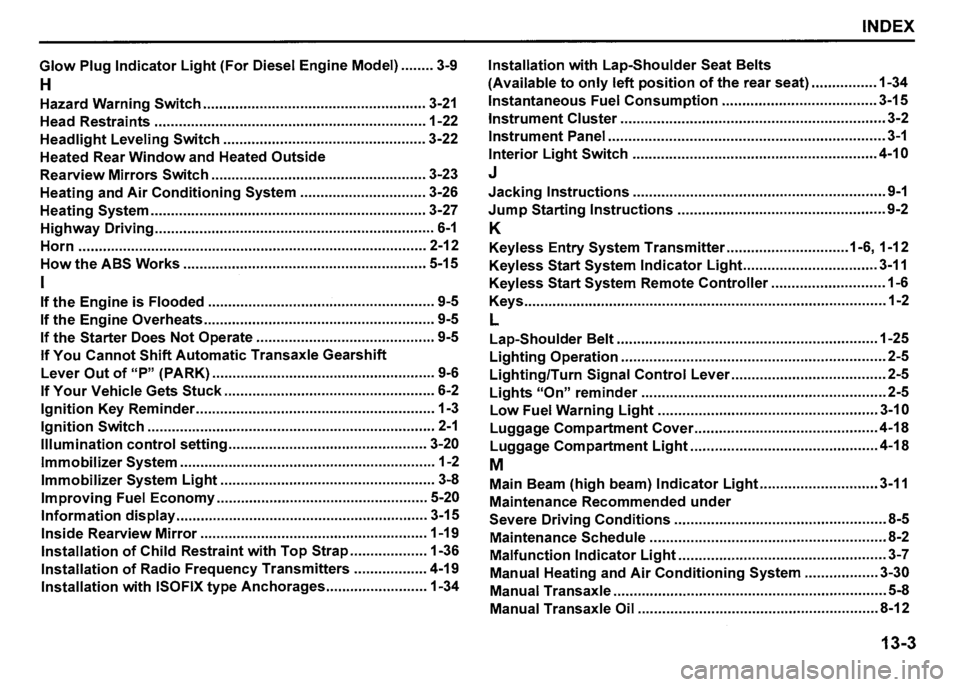 SUZUKI SX4 2009  Owners Manual 