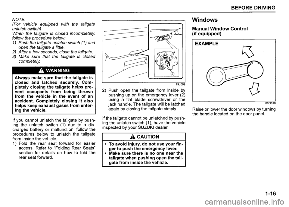 SUZUKI SX4 2009 Owners Manual SUZUKI SX4 2009 Owners Manual