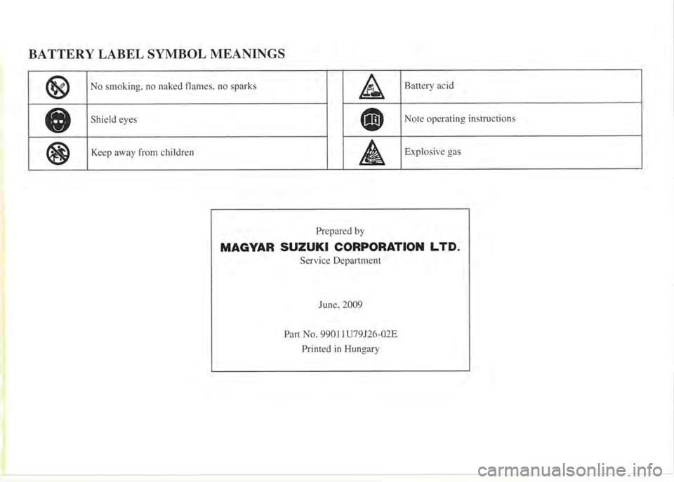 SUZUKI SX4 2012 Owners Manual SUZUKI SX4 2012 Owners Manual